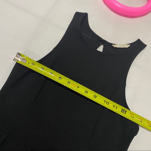 Lush Asymmetrical Black Dress - Picture 8 of 10